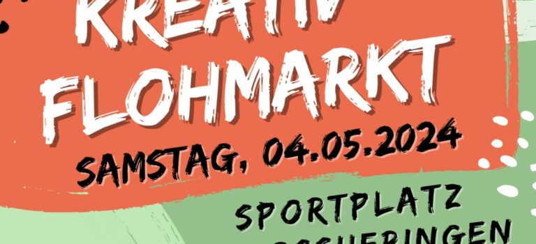 Kreativ-Flohmarkt am Samstag, 04.05.24 von 10-15 Uhr Sportplatz Großheringen