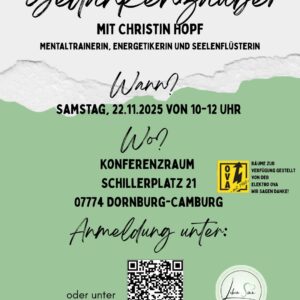 Workshop "Gedankenzauber" am 22.11.2025 von 10-13 Uhr in Camburg - Wir sind ausgebucht! 2. Workshop in Planung