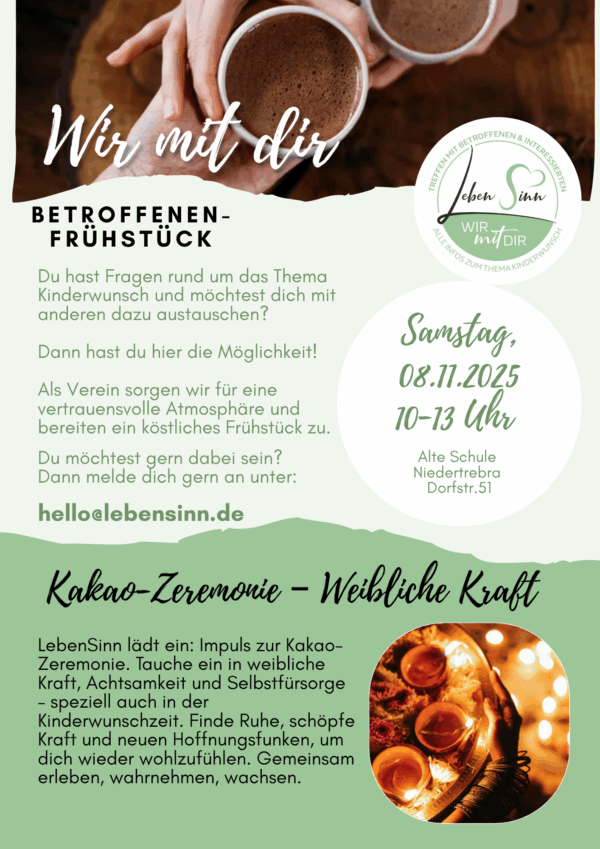 Wir mit dir – Betroffenenfrühstck am 08.11.25 Input-Thema: Kakao-Zeremonie