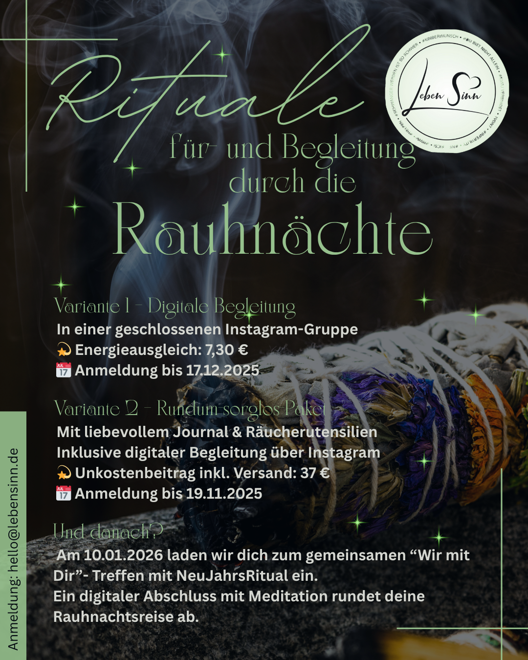 Rituale für und Begleitung durch die Rauhnächte