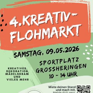 4. Kreativ-Flohmarkt 09.05.2026 Großheringen –Anmeldung für AustellerInnen/Buchung