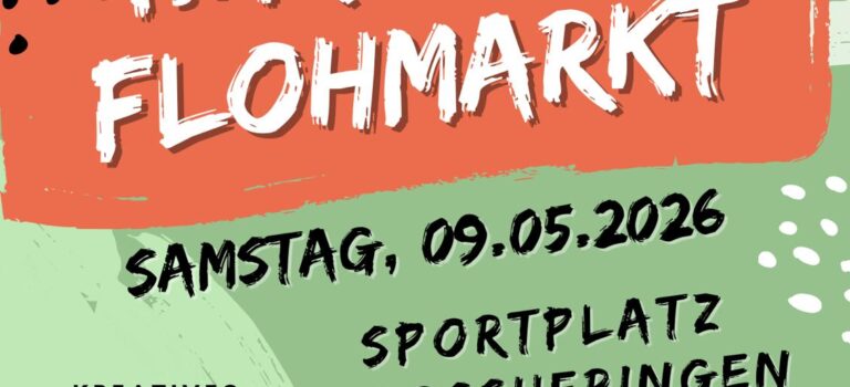 4. Kreativ-Flohmarkt 09.05.2026 Großheringen – Festzelt am Sportplatz 4. Kreativ-Flohmarkt 09.05.2026 Großheringen – Festzelt am Sportplatz
